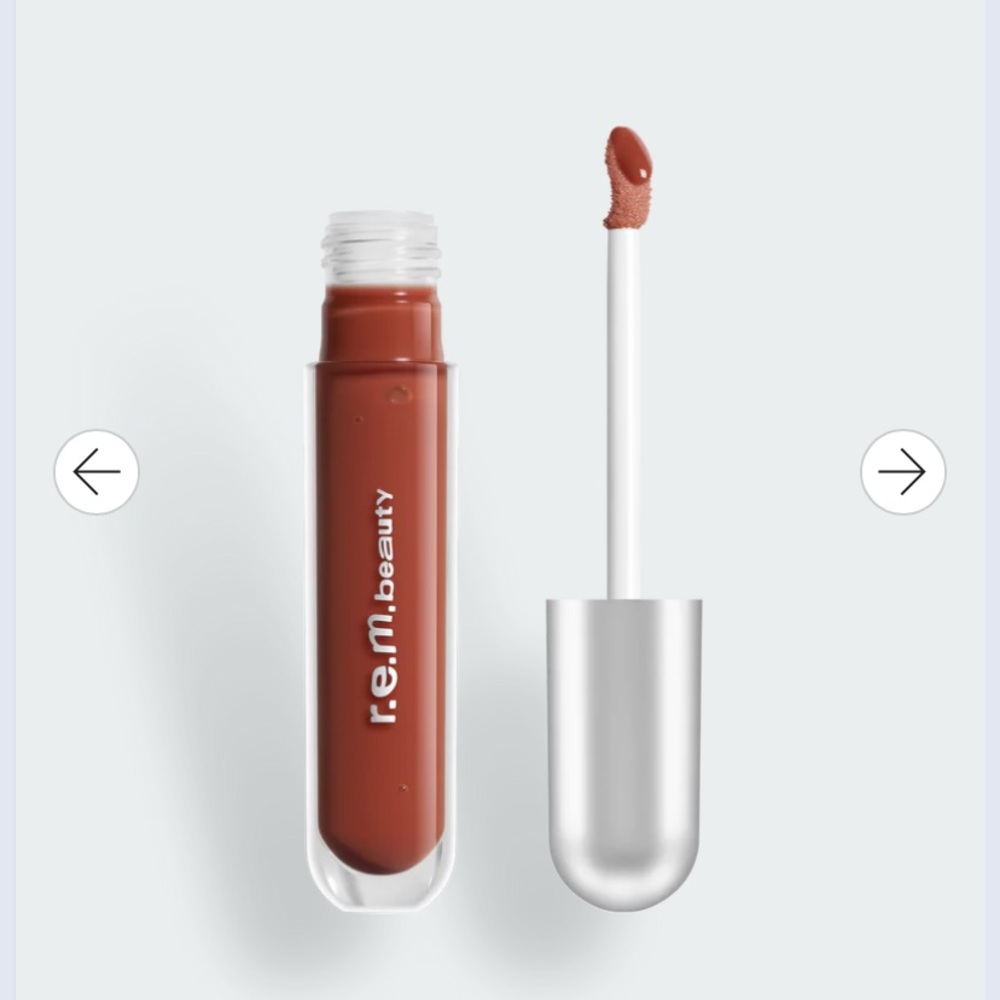 New r.e.m. beauty ESSENTIAL DRIP GLOSSY BALM in Hocus Cocoa